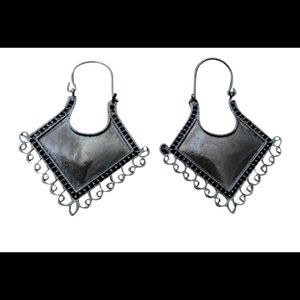 traditional black metal earings.